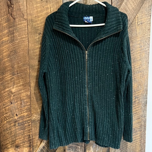 Venezia Sweaters - Venezia Jeans green Ribbed Cardigan Sweater